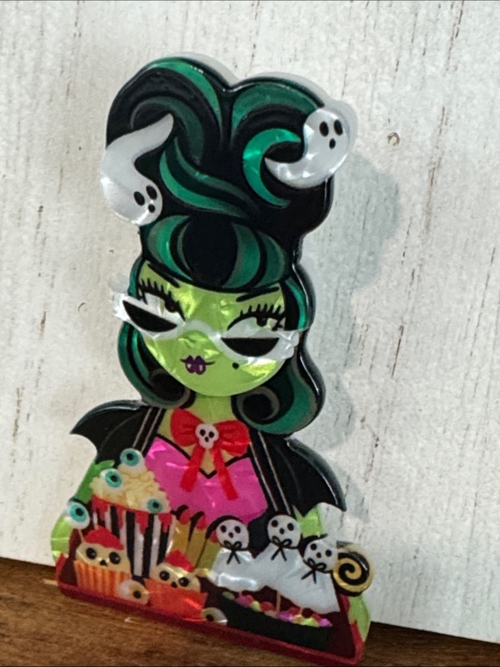 Green Ghoul Acrylic Pin